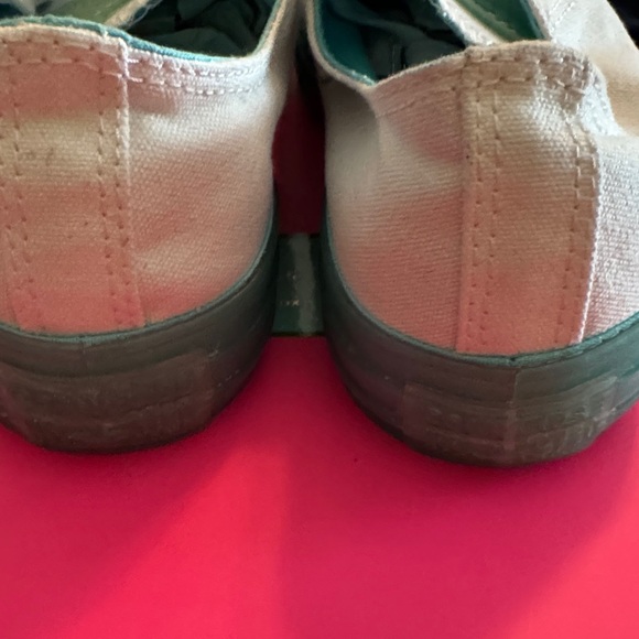 Converse White and Aqua Canvas Shoes - Picture 5 of 8